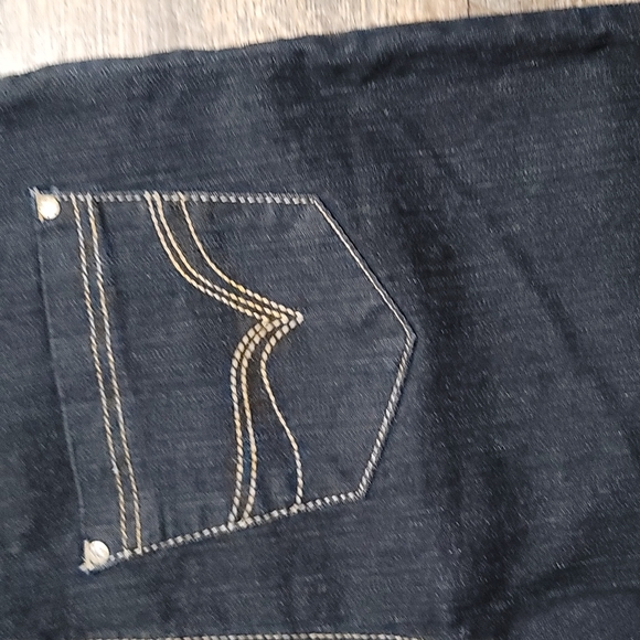 Like New Capri style jeans siz 14 made by D/C faded look mid leg Savvy dark blue - Picture 14 of 16